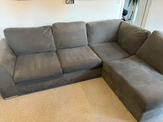 DFS Grey Orka Corner Sofa LH