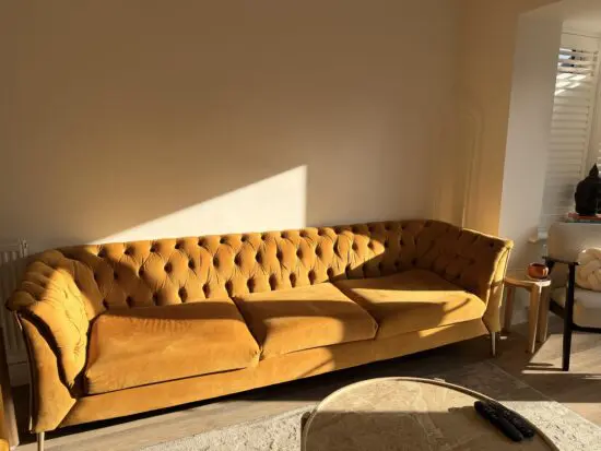 Slf24 Mustard 3 Seater and Love Seat
