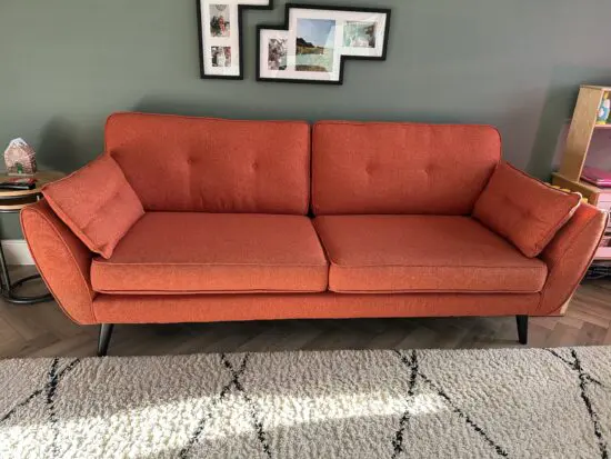 DFS Zinc 4 seater sofa in orange