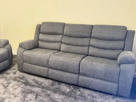 NCF Grey Casa 3 Seater Manual Recliner