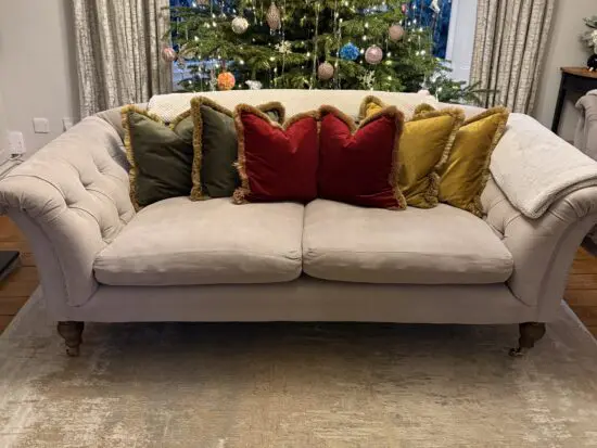 Sofa.com Humphrey 3 + 2 Seater Sofas in Taupe Brushed Linen Cotton