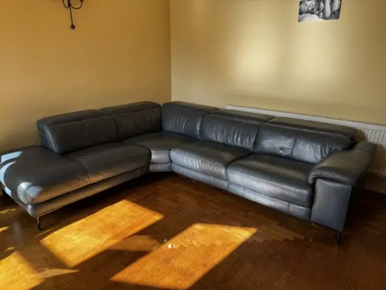 DFS MILANO CORNER ELECTRIC RECLINER LEATHER SOFA