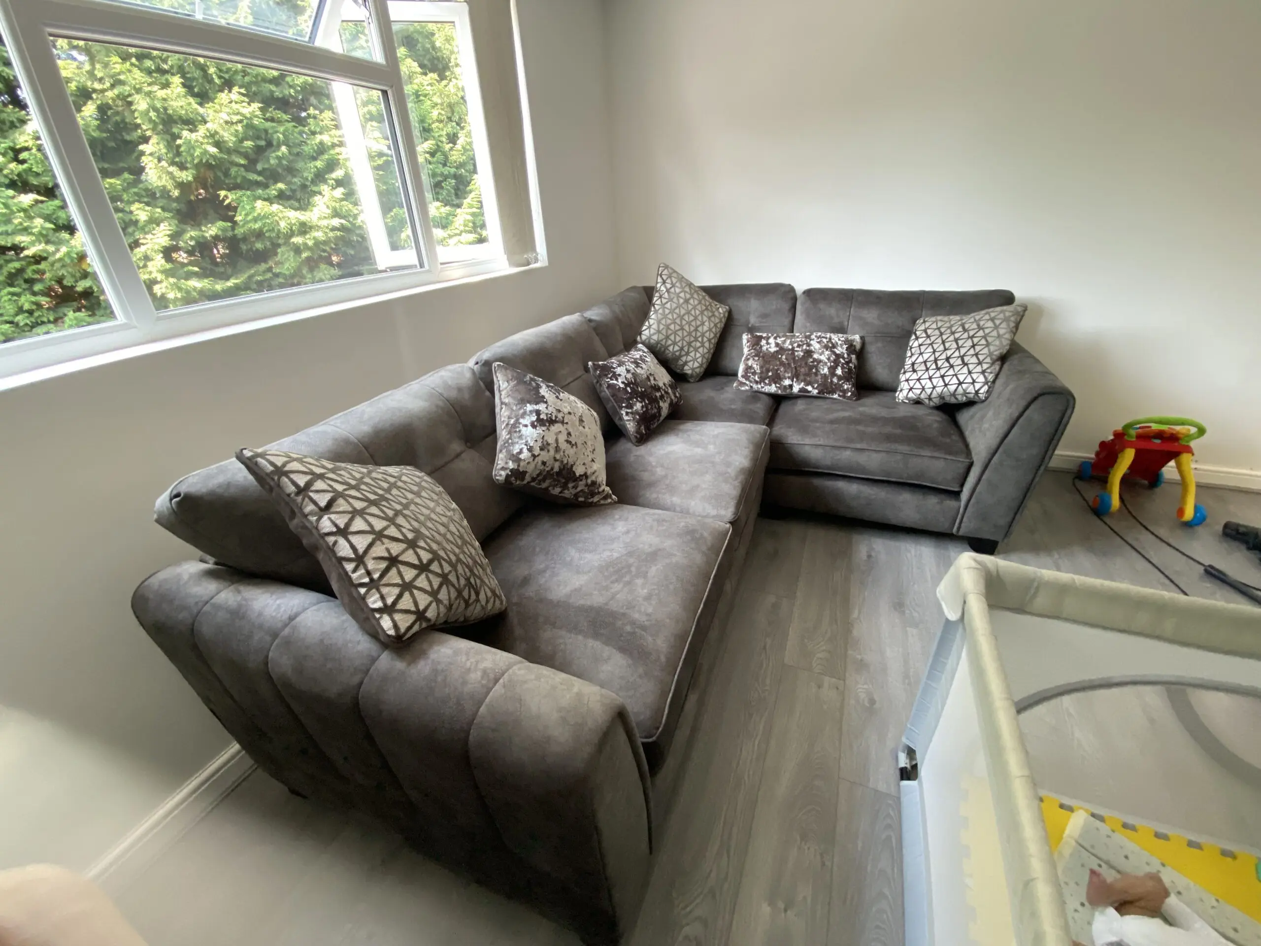 Furniture village grey corner sofa