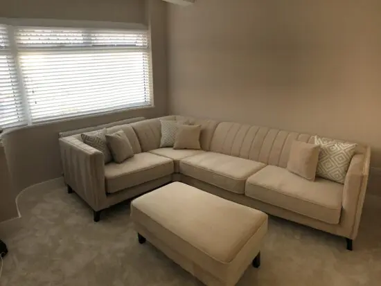 Sofology Fluted Ivy corner sofa & foot stool - Beige