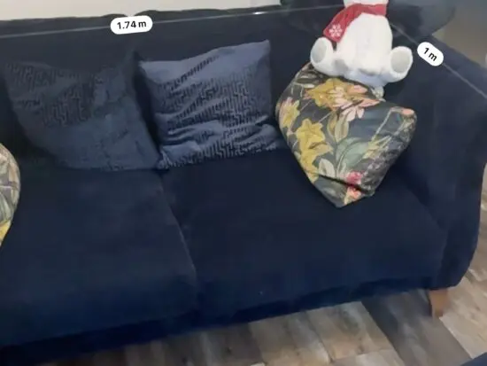 Furniture village sofa and foot stool