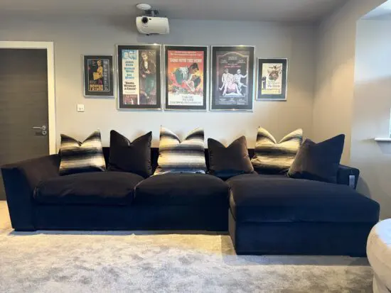 Black and Grey Corner Sofa