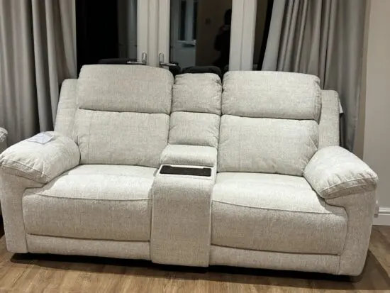 New Electric Recliner Sofa — Beige with Cable & Contactless Charging