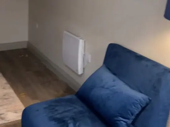 Laura James Velvet Blue single sofa chair bed