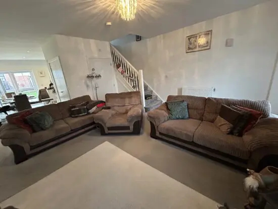 3 Piece Brown upholstery sofa set