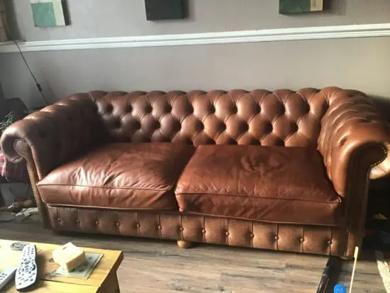 Oxford Bespoke Leather 3seater Chesterfield Sofa