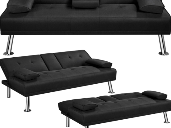 Fabric Black Sofa bed