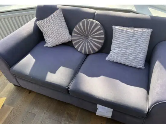 Grey sofa bed futon settee - comfortable sturdy