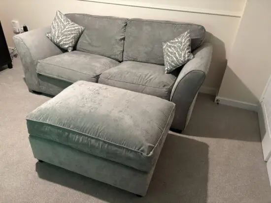 Furniture Village 3 Seater Sofa & Footstool