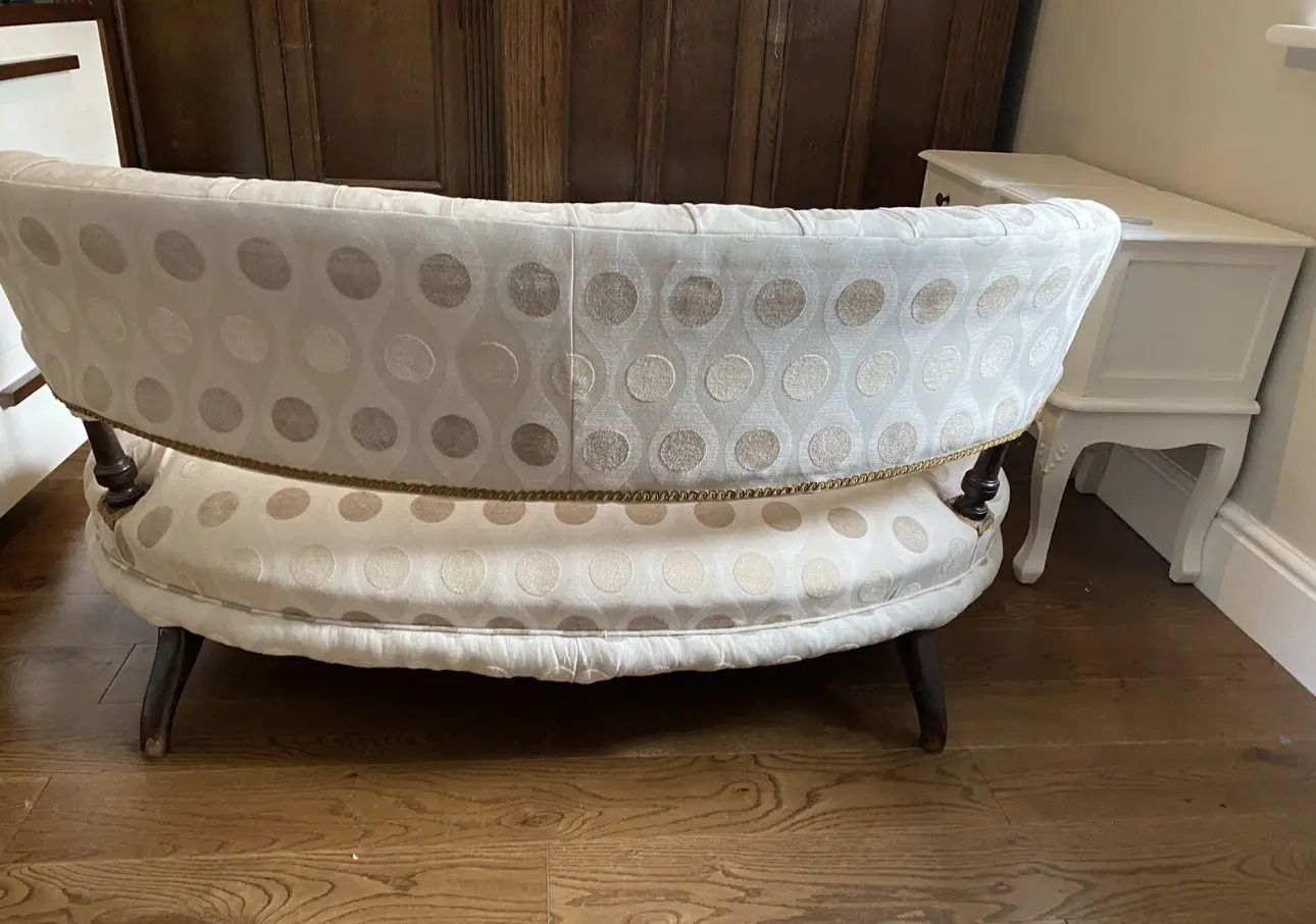 Cream sofa ANTIQUE VICTORIAN EDWARDIAN DEEP BUTTONBACK SETTEE SOFA chaise longue