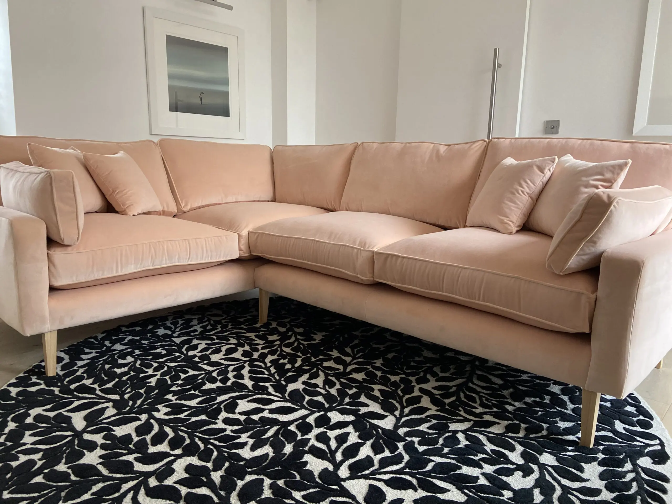 Brand New Corner Sofa in Luxury Linwood Velvet