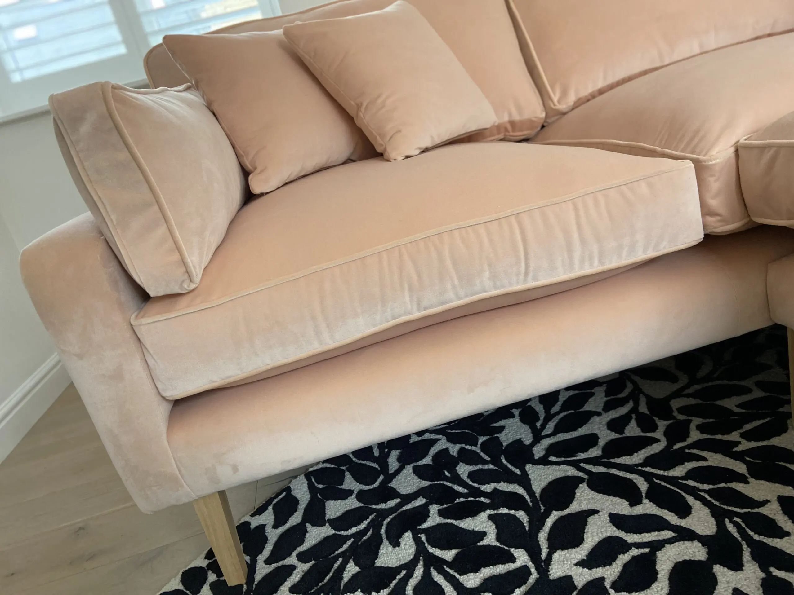 Brand New Corner Sofa in Luxury Linwood Velvet