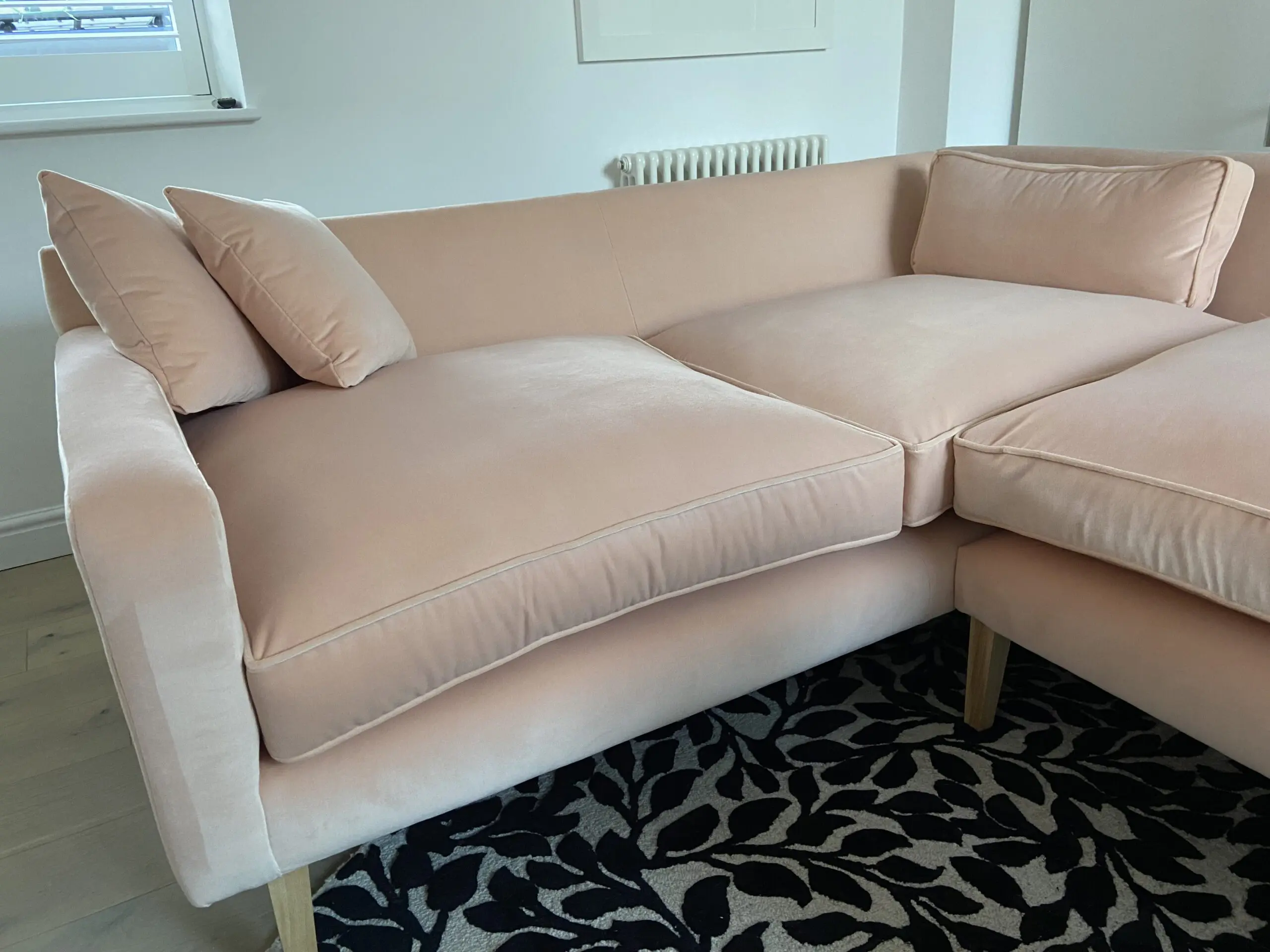 Brand New Corner Sofa in Luxury Linwood Velvet