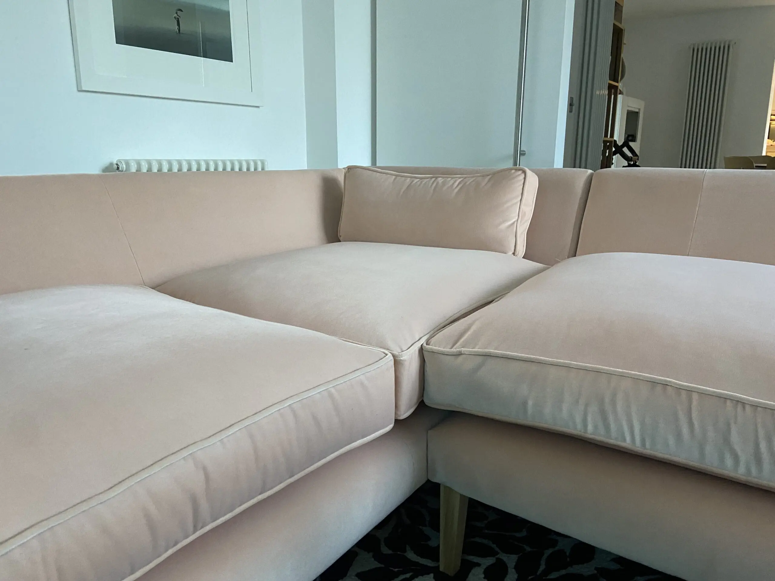 Brand New Corner Sofa in Luxury Linwood Velvet