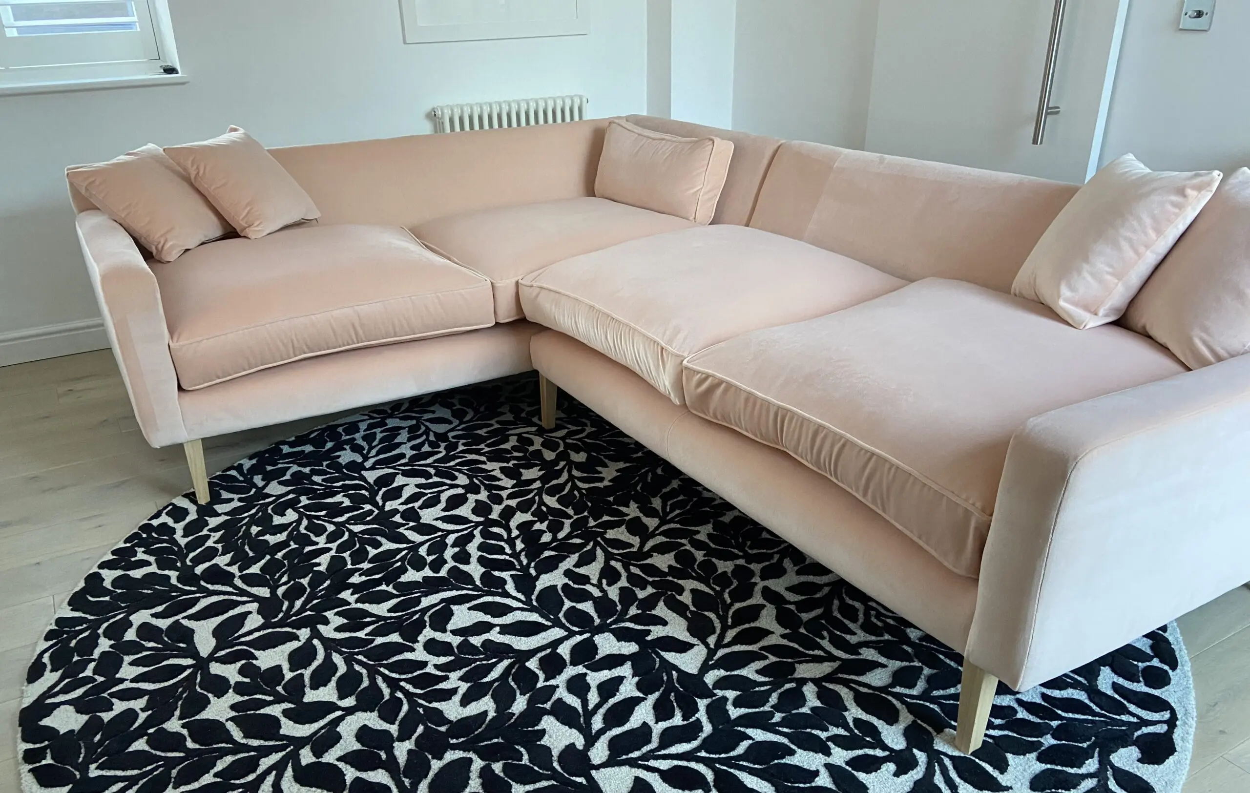 Brand New Corner Sofa in Luxury Linwood Velvet
