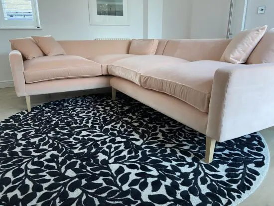 Brand New Corner Sofa in Luxury Linwood Velvet