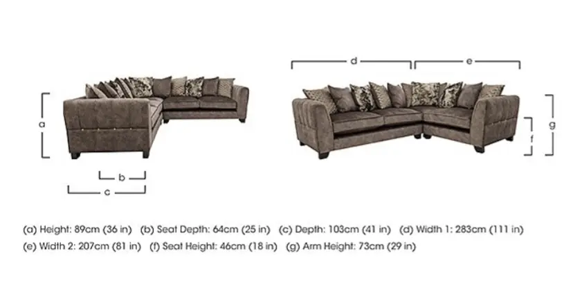 Furniture village grey corner sofa