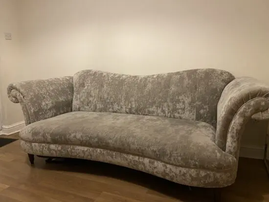 Taupe silver 3 seater couch