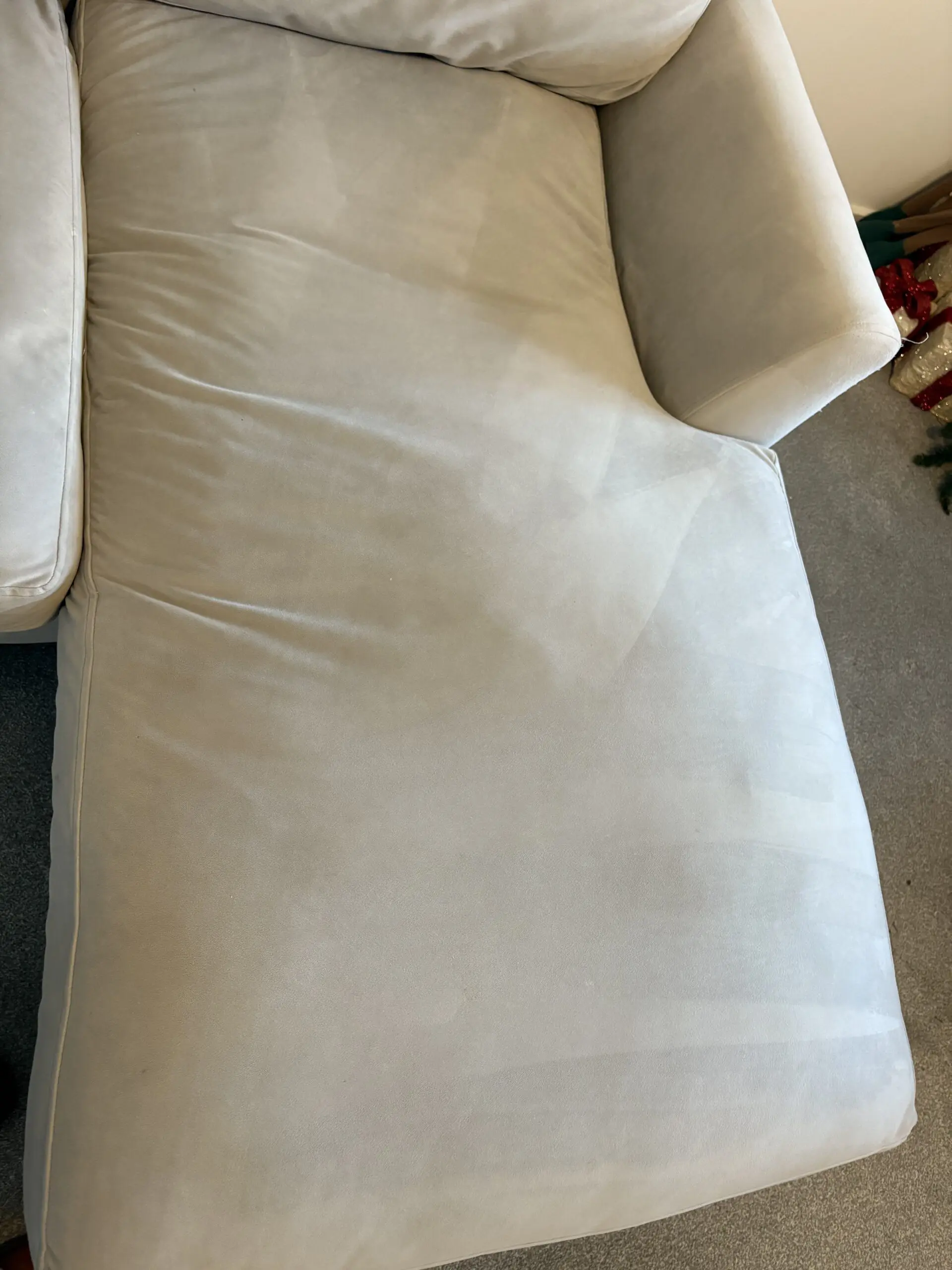 DFS Grey Patterdale Velvet Right Hand Facing Small Chaise Sofa