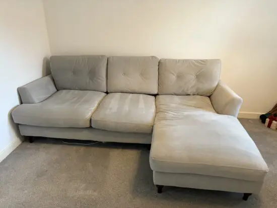 Patterdale Velvet Right Hand Facing Small Chaise Sofa