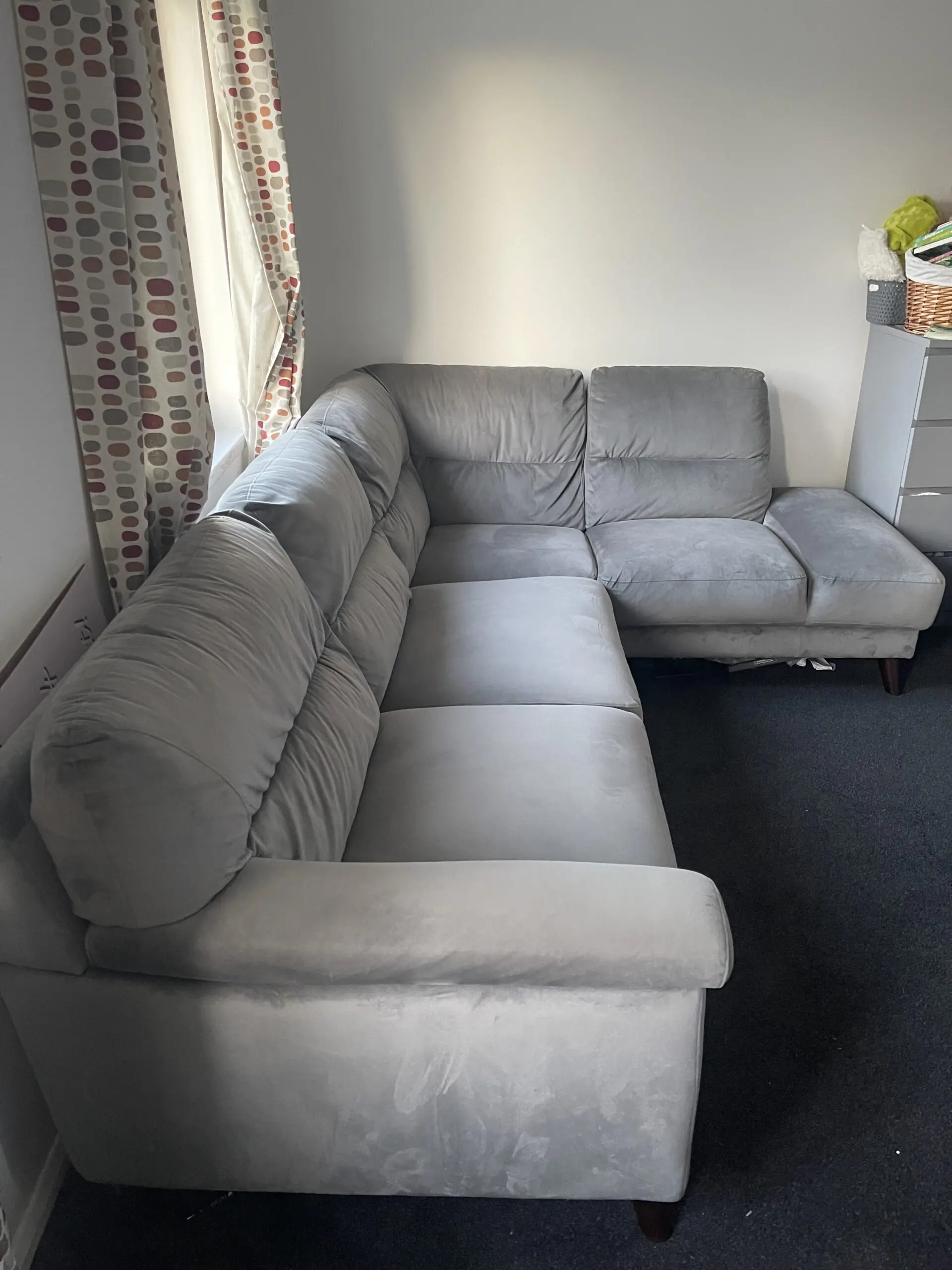 DFS Grey Chaise Corner Sofa