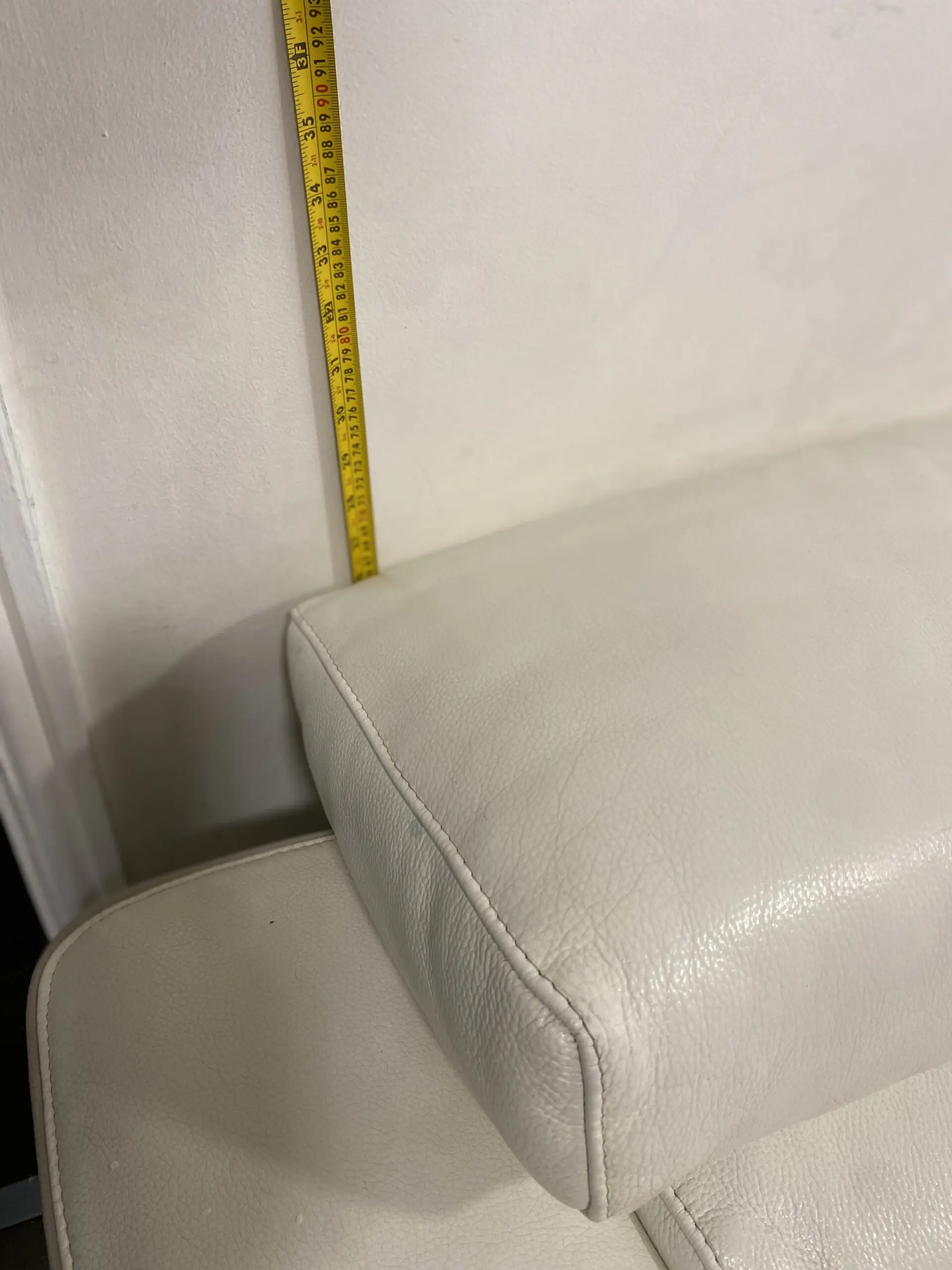 DFS Cream Leather Corner Sofa – For Sale