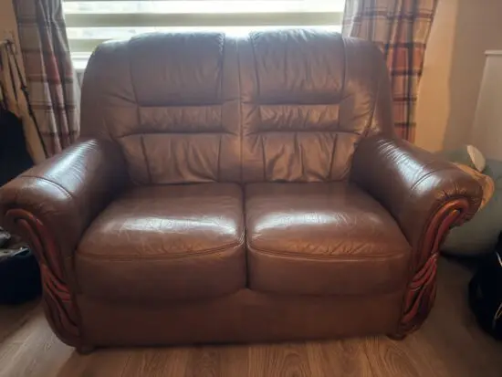 Brown leather 3 piece