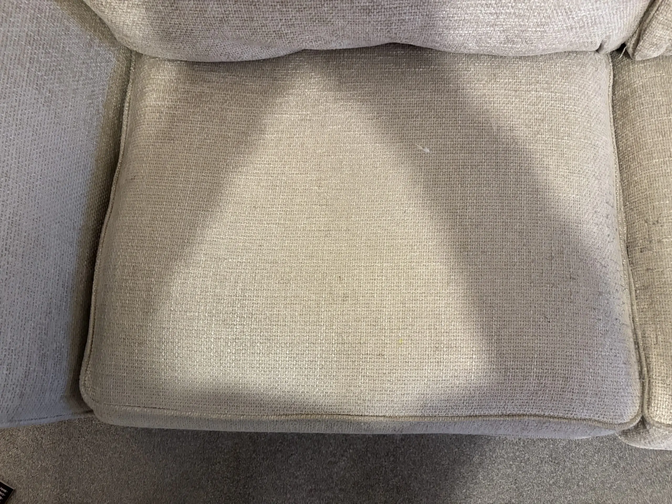 3 seat oatmeal settee oak furniture land carrington 2.5 years old