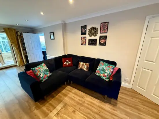 Snug The Big Chill - Small Corner Sofa - Deep Blue, 2 Seater Sofa & 1.5 Seater Snuggler