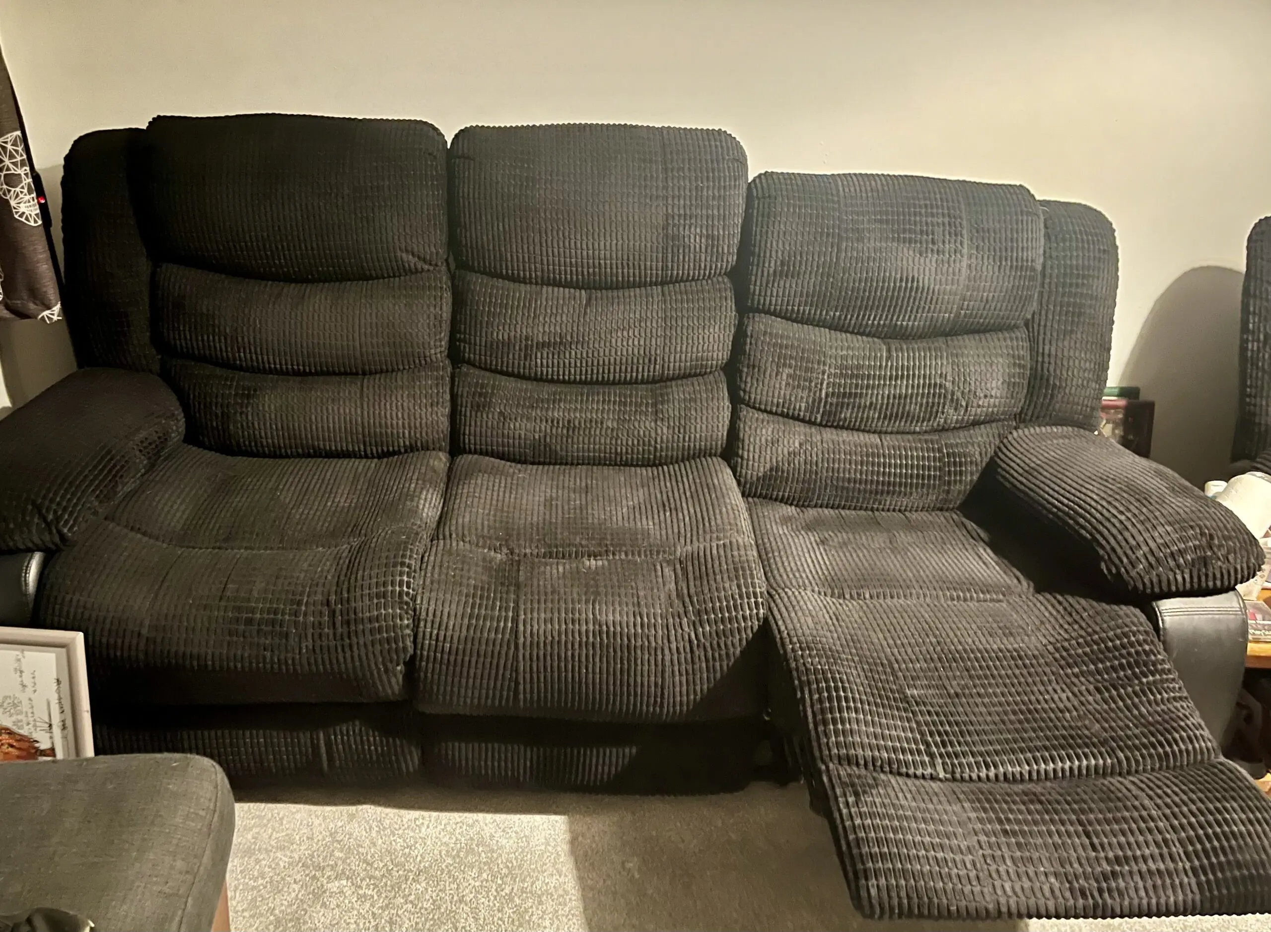 2 x 3 seater manual recliner sofas from wayfair