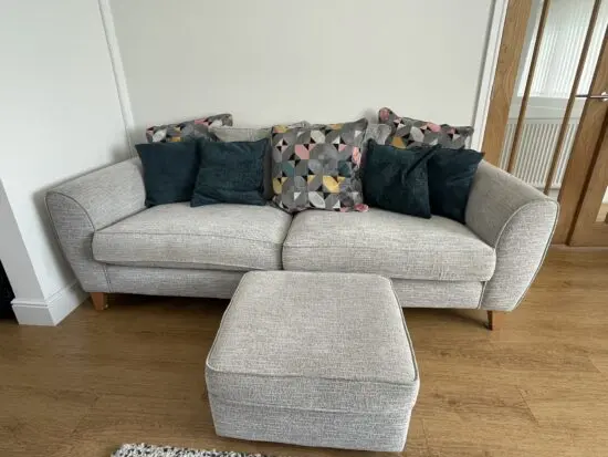 Furniture Village 4 Seater Stone Scat Back