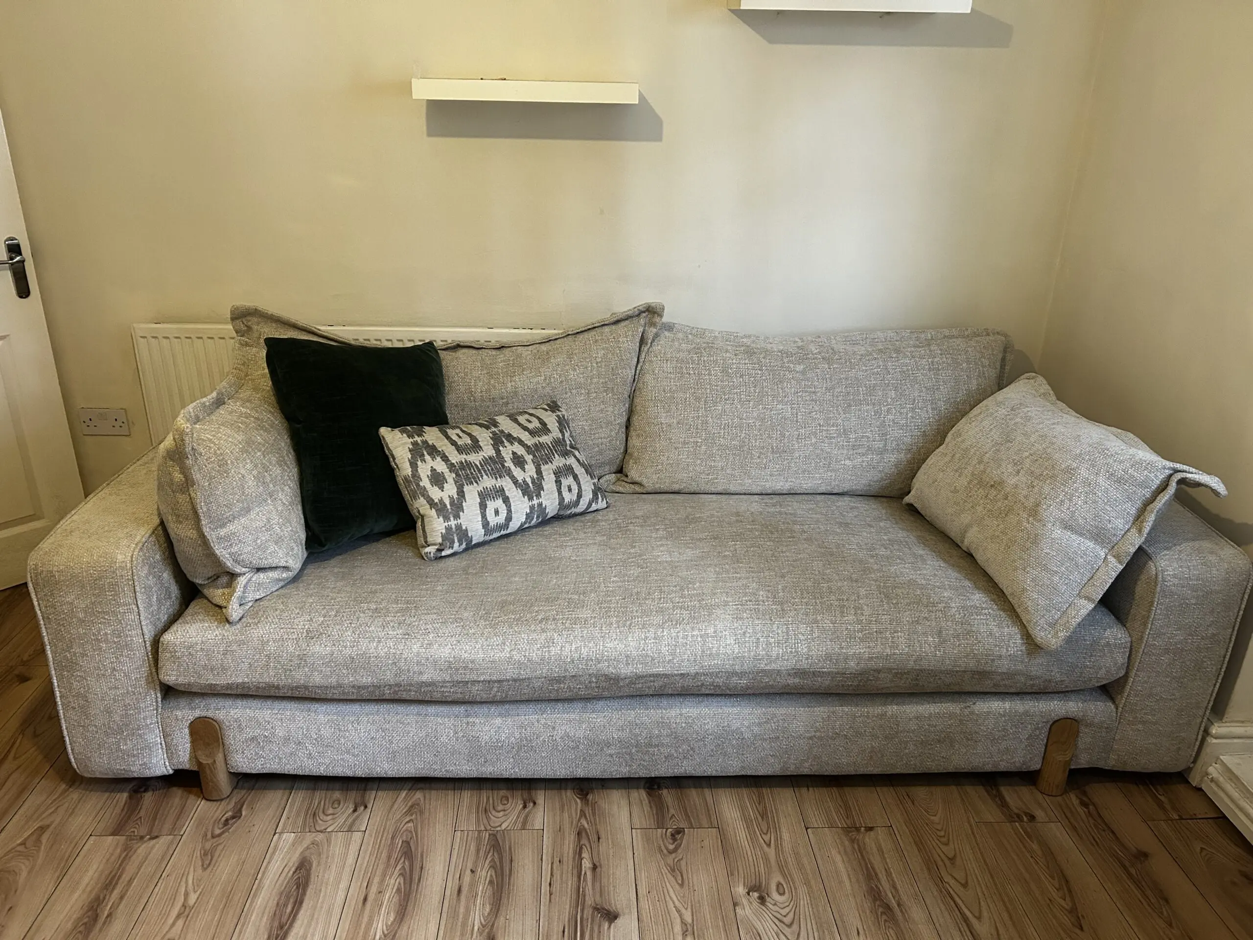 Dfs cream lorenza 4 seater 1year old sofa
