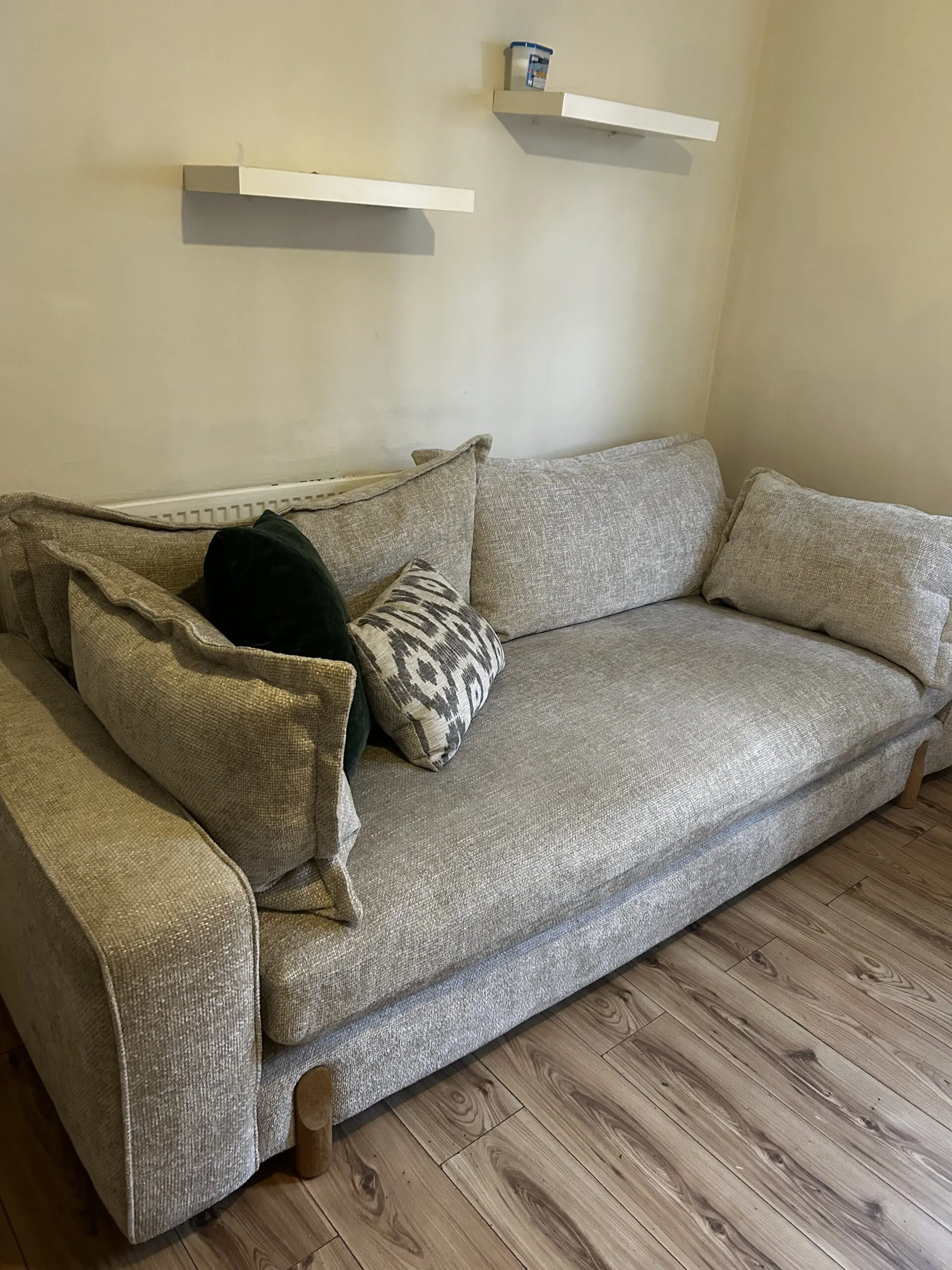 Dfs cream lorenza 4 seater 1year old sofa