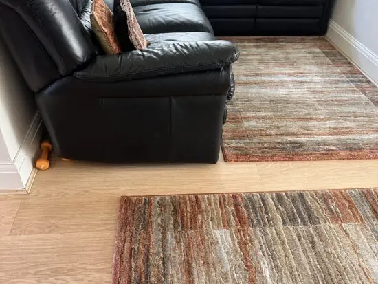 Black 6 seater corner sofa