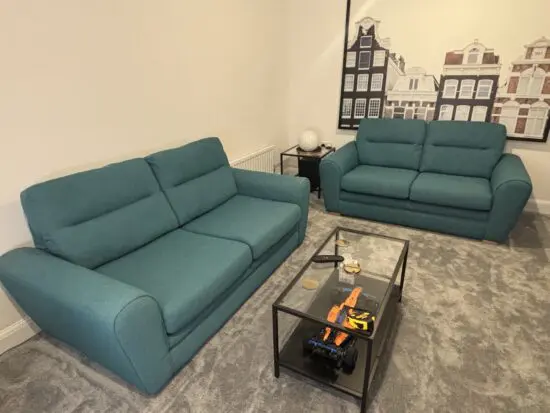 DFS Teal 3 and 2 seater Sofa’s