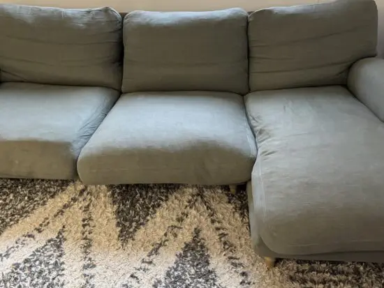 Loaf slowcoach chaise (grey/green)