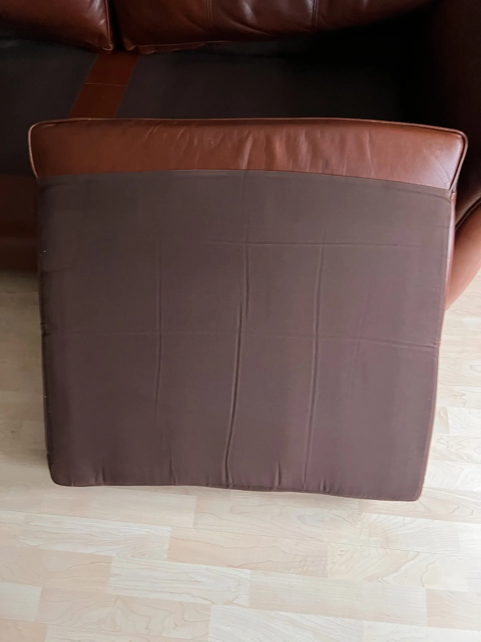 Dark Brown Leather 3-Seater Sofa