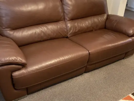 DFS electric recliner three seater and chair with usb charging points