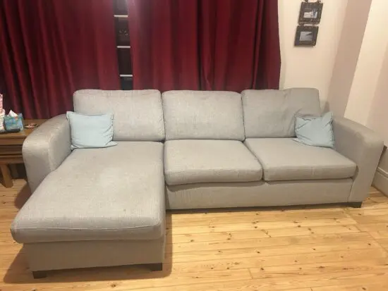 Grey DFS sofa chaise longue