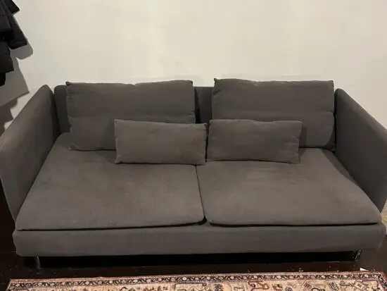 IKEA Soderhamn Three Seater Couch Charcoal Grey
