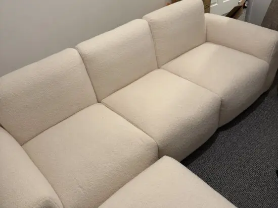 Flair manon 3 seater corner sofa cream boucle