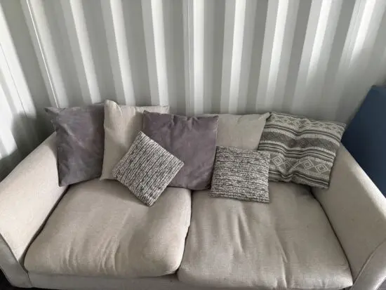 Saphina pillow back large sofa grey