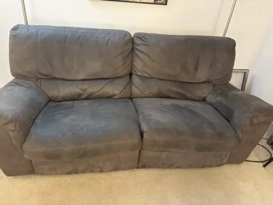 3 seater recliner sofa plus footstool