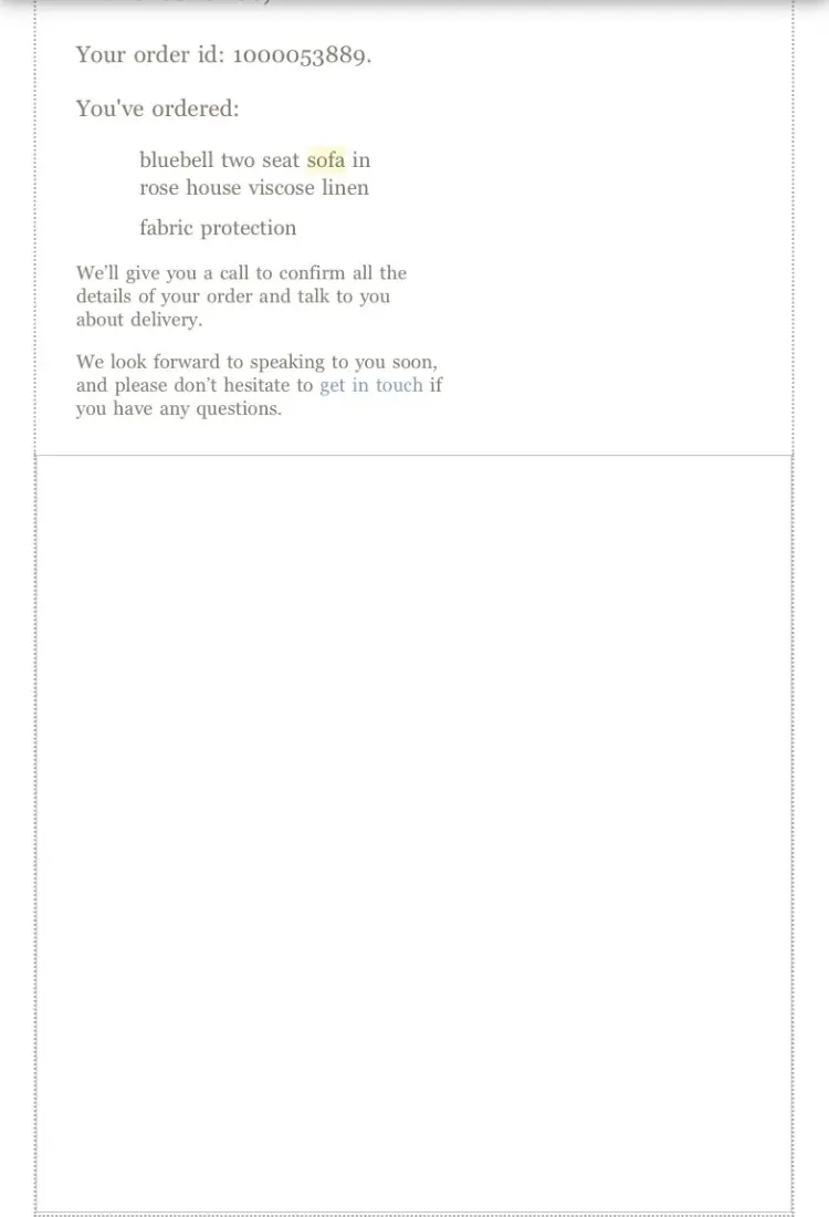 Sofa.com Bluebell 2.5 seat sofa in Rose House Viscose Linen