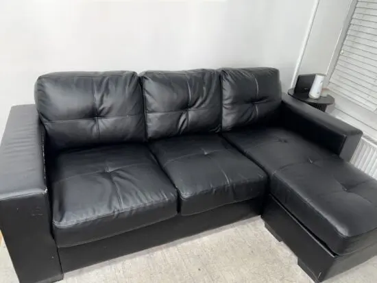 Black L Shape Corner Sofa