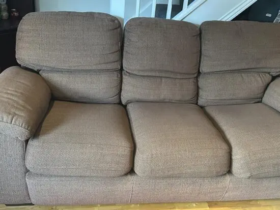 3 seater brown sofa